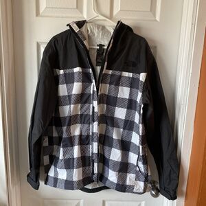 The North Face Men’s Larger Spring Jacket Zip Up Checkerboard Spell Out Hooded